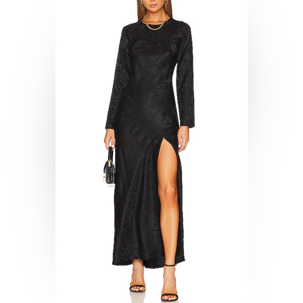 ANINE BING - Freja Dress in Black Butterfly Jacquard, XS/TP